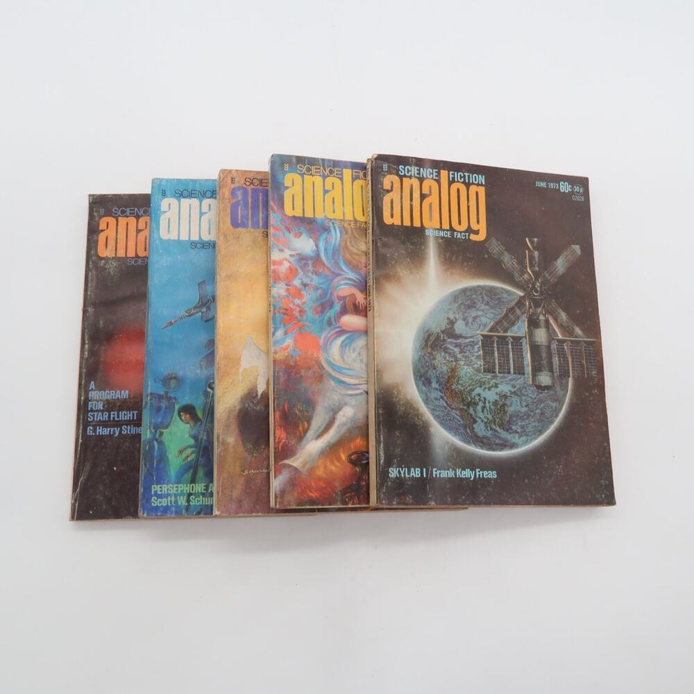 Vintage 1973 Analog Science Fiction Magazine Lot Anne McCaffrey - Lot #11